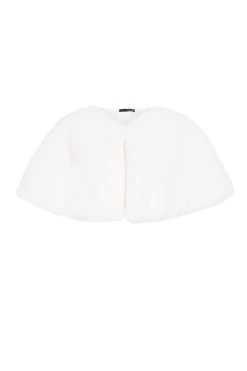 White Faux Fur Wrap