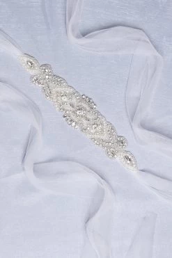 Bridal White Embellished Belt