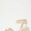 Nude Faux Leather Knot Heeled Sandals