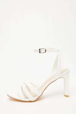 White Strappy Heeled Sandals