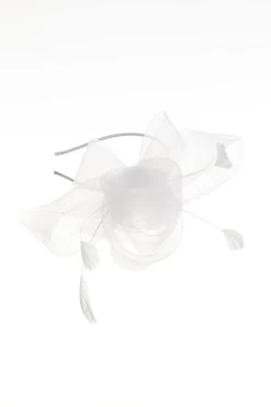 White Bow Headband Fascinator