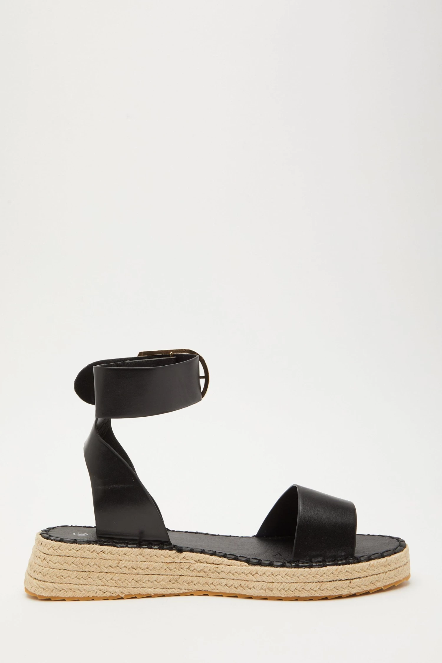 Black Faux Leather Flatforms - Image 6