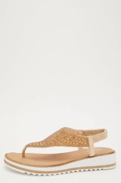 Gold Embellished Sandals