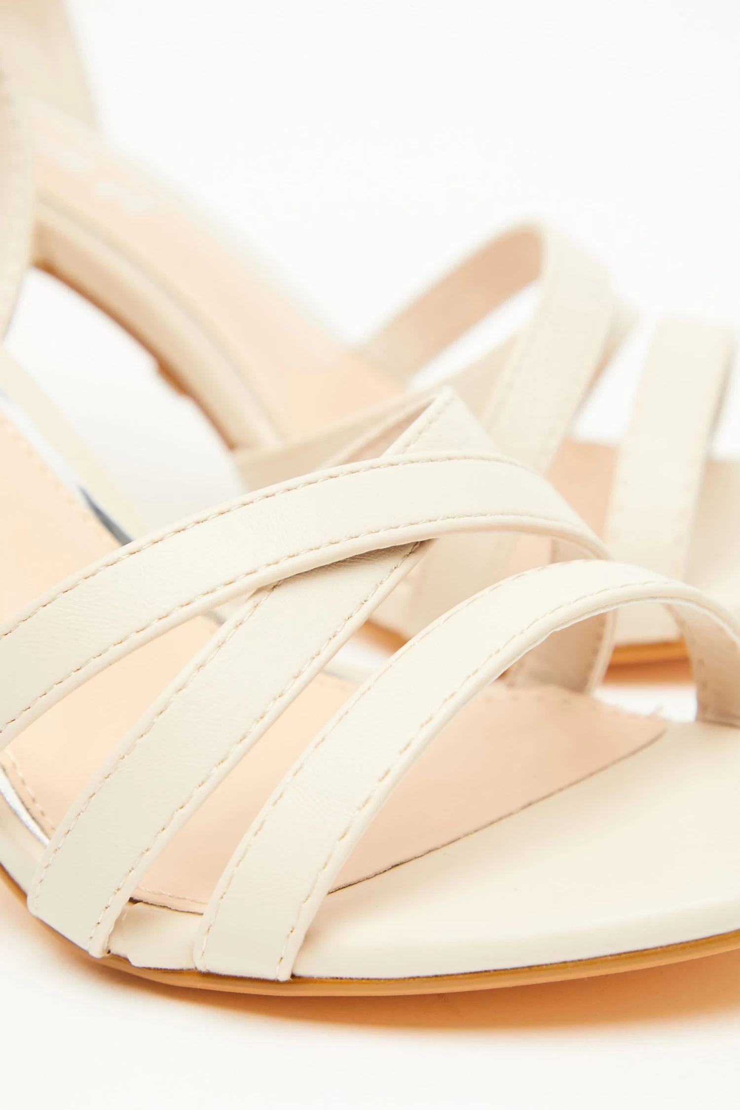 Wide Fit Nude Strappy Heeled Sandals - Image 5