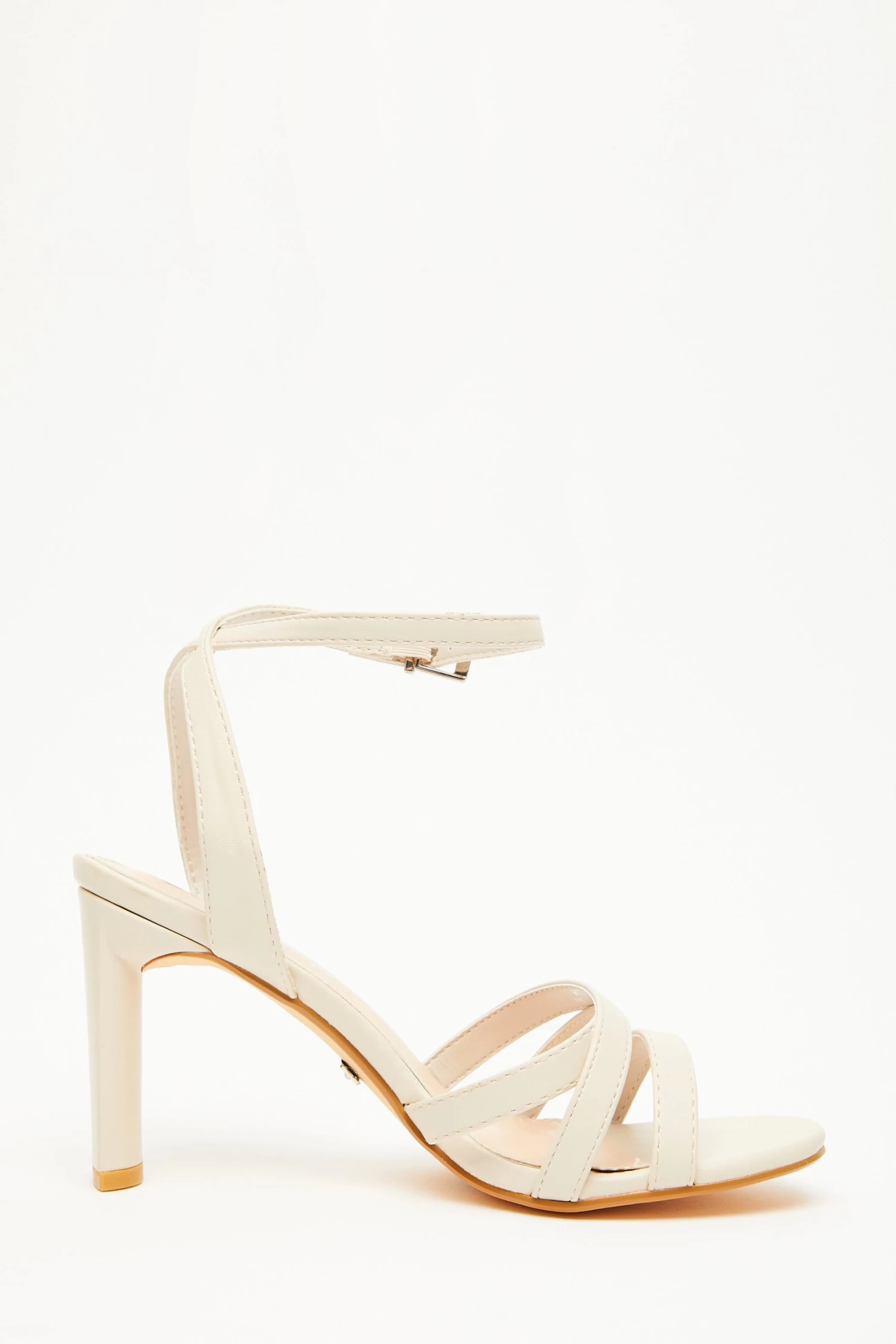Wide Fit Nude Strappy Heeled Sandals - Image 6
