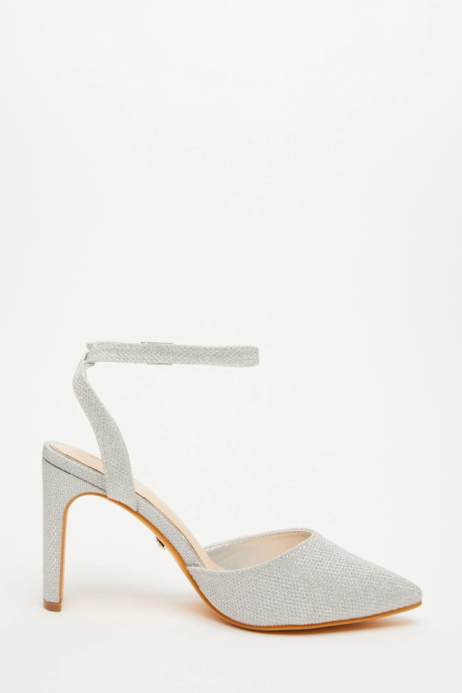 Wide Fit Silver Shimmer Court Heel - Image 6