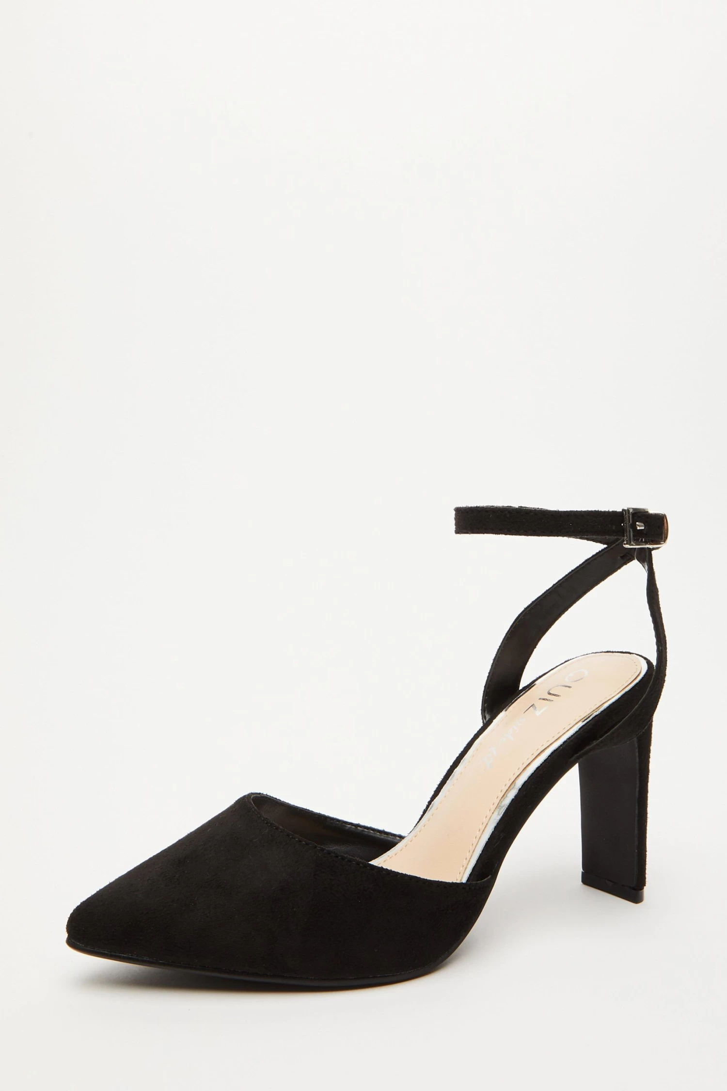 Wide Fit Black Court Heels - Image 3