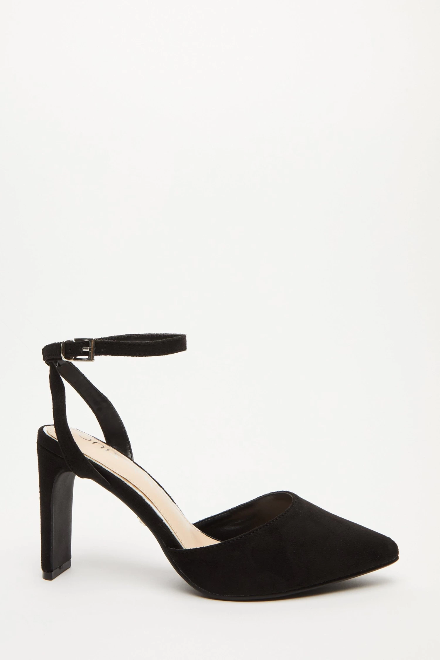 Wide Fit Black Court Heels - Image 2