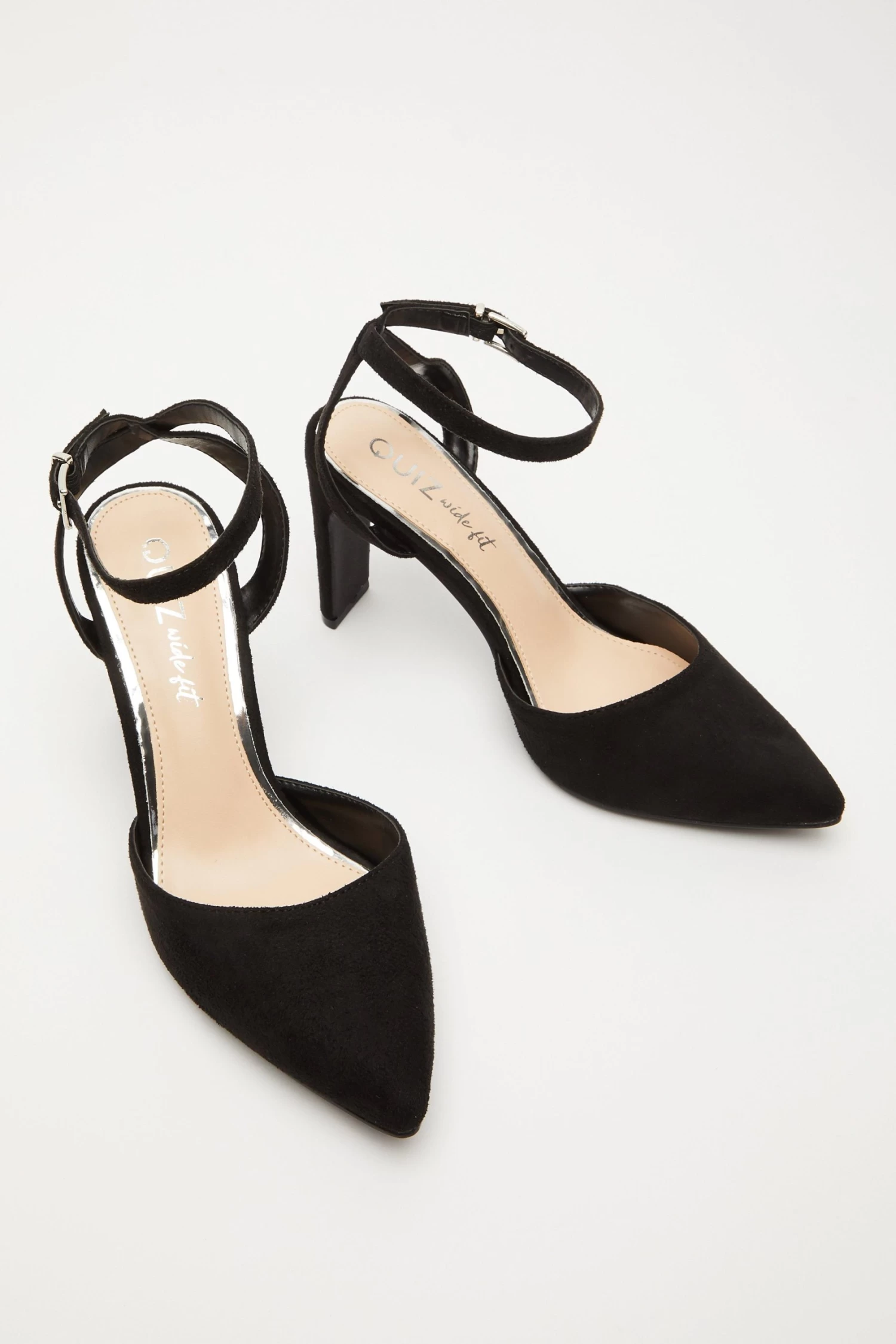Wide Fit Black Court Heels - Image 4