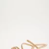 Gold Asymmetric Flat Sandals