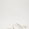White Pearl Asymmetric Flat Sandals