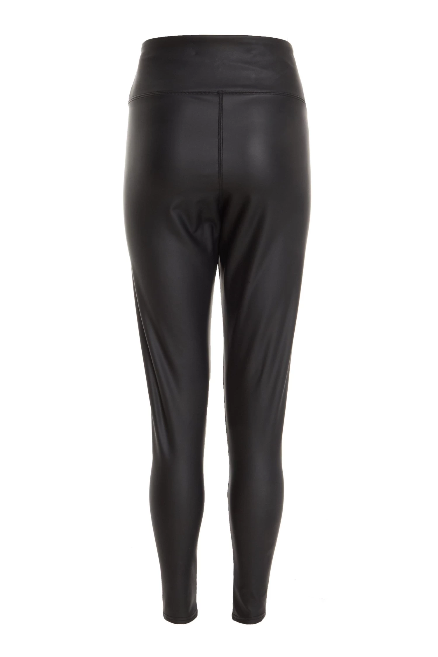 Black Faux Leather Leggings - Image 5