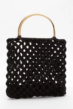 Black Crochet Handbag