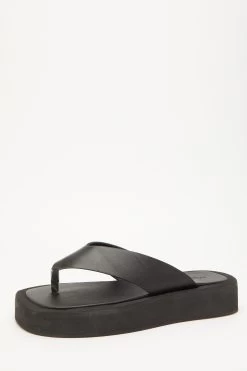 Black Flatform Sandals