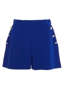 Blue High Waist Tailored Shorts