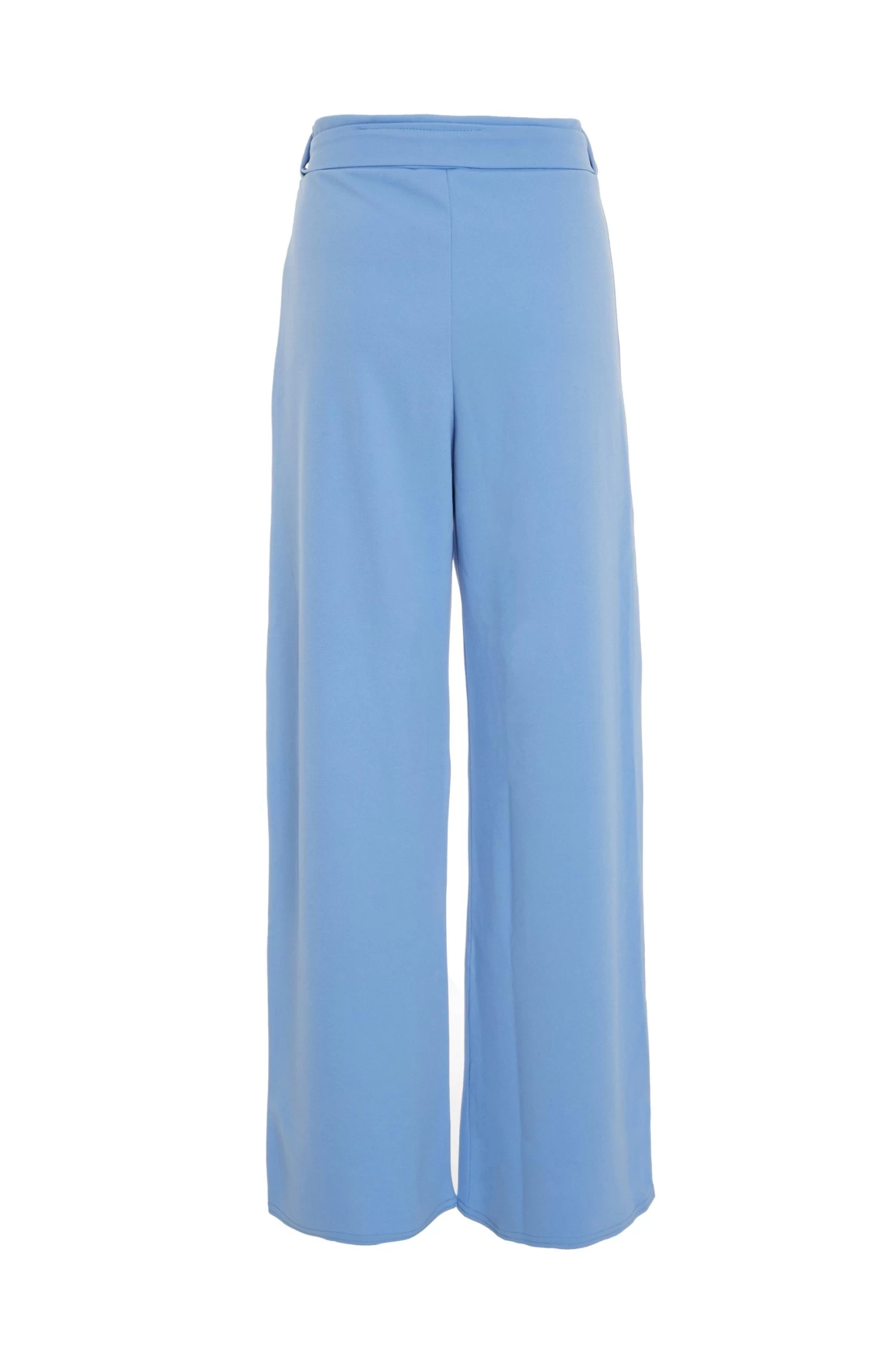 Petite Blue High Waisted Trousers - Image 5