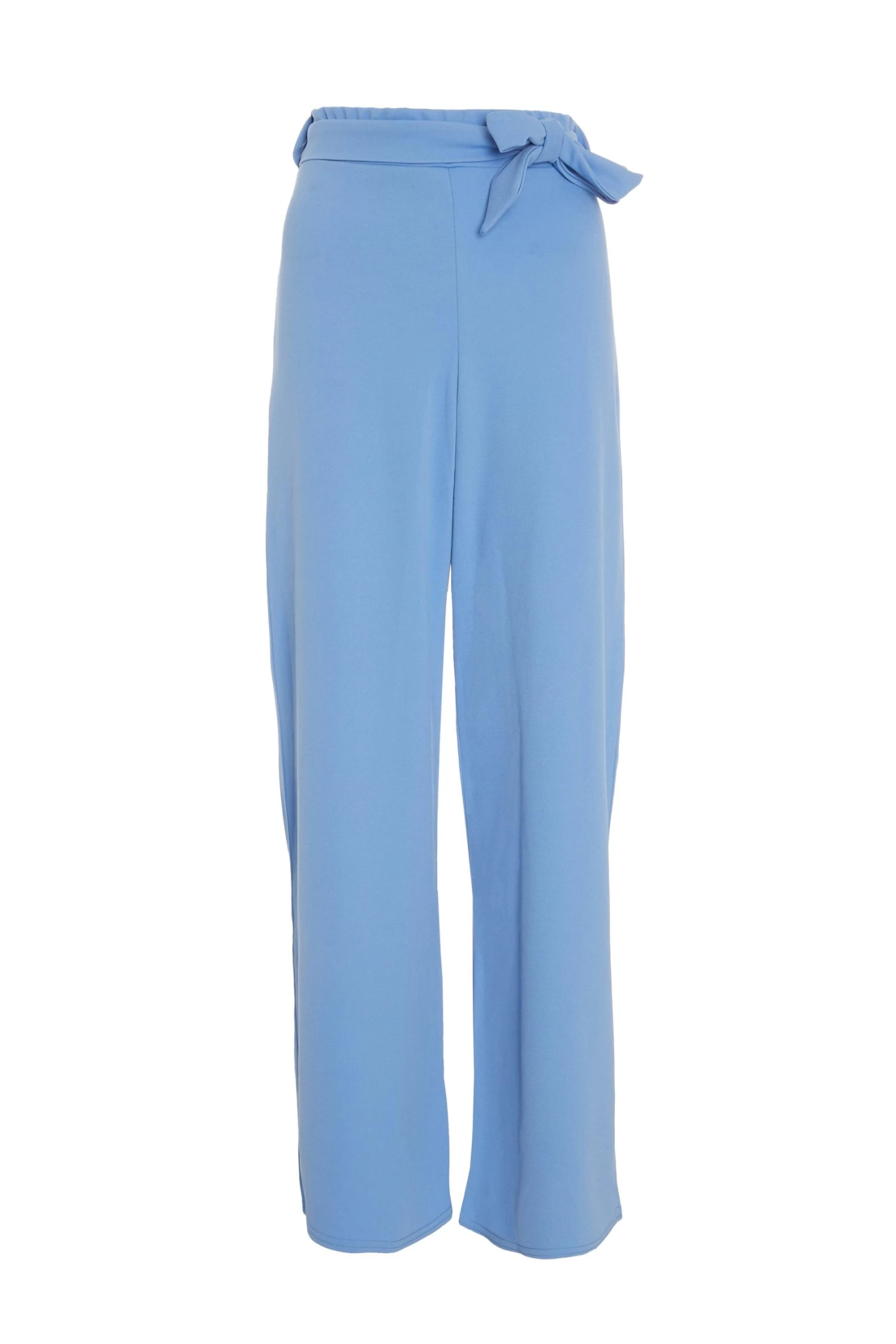Petite Blue High Waisted Trousers