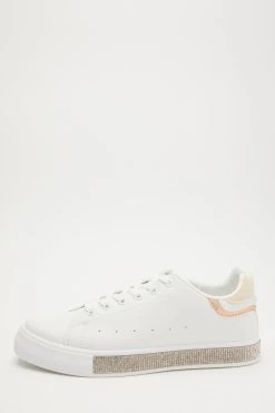 Pink Diamante Trainers