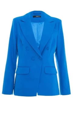 Blue Buttoned Tailored Blazer