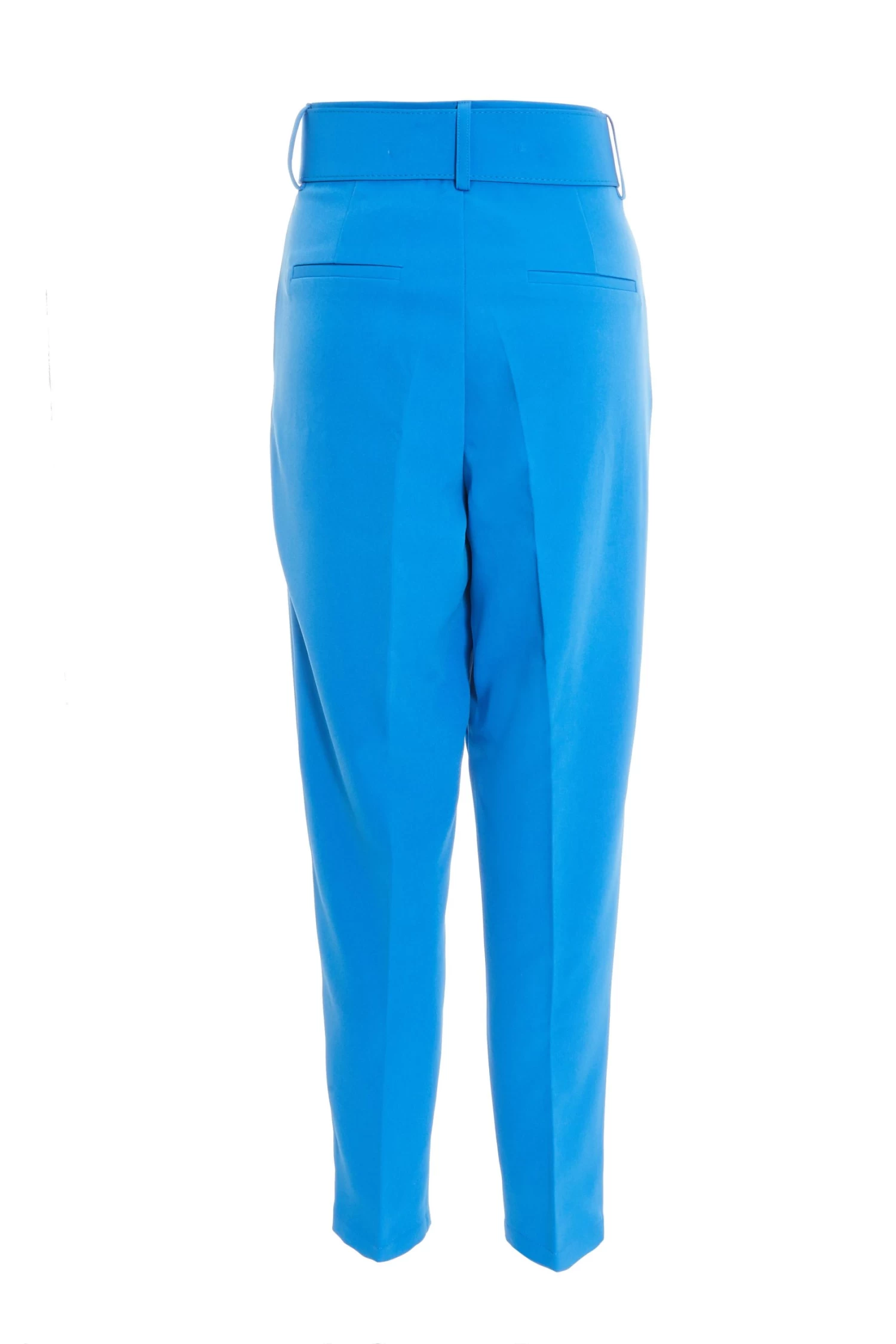 Blue Belted Tapered Trousers - Image 5