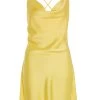 Yellow Satin Mini Dress
