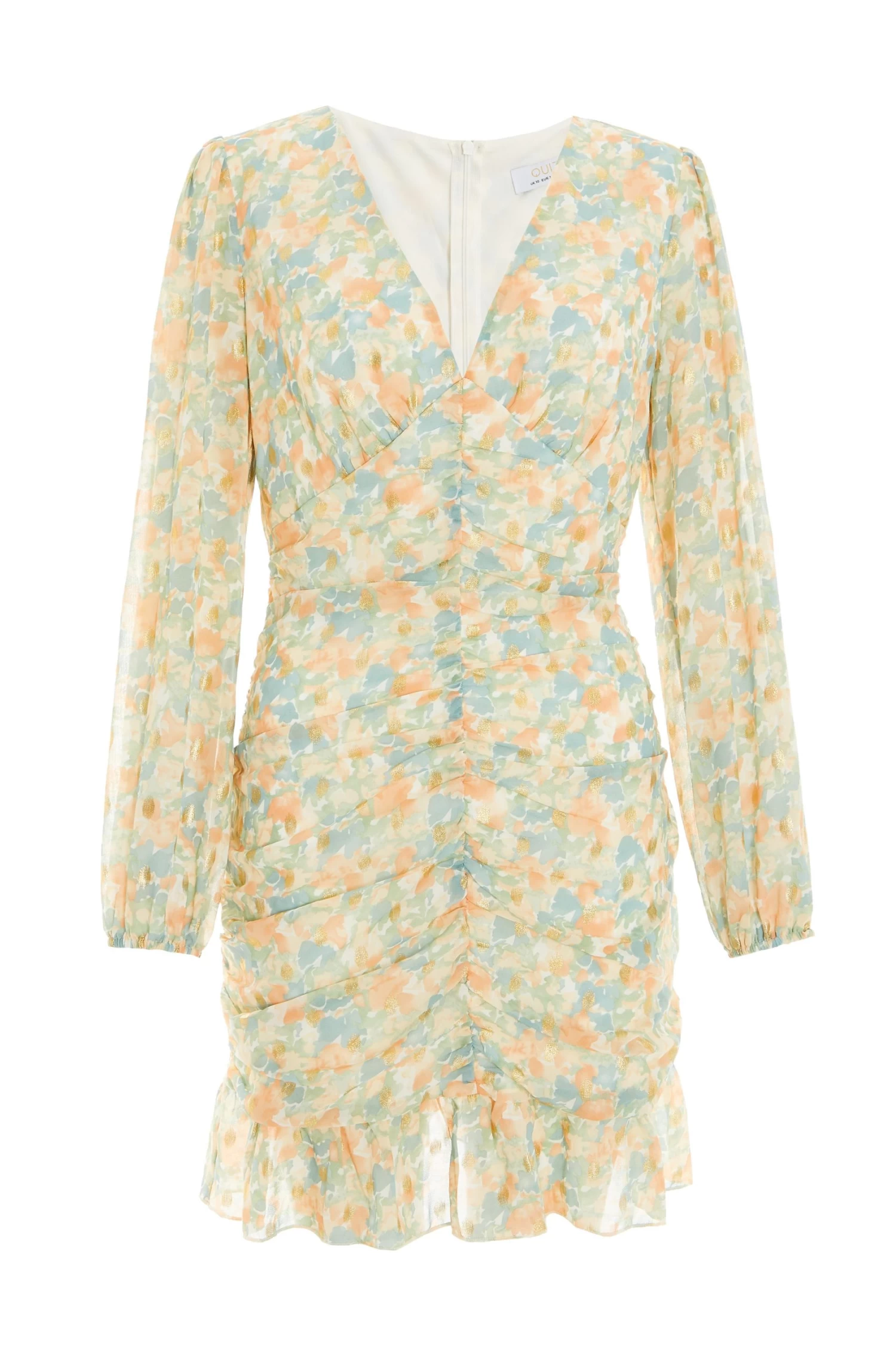 Multicoloured Floral Bodycon Mini Dress