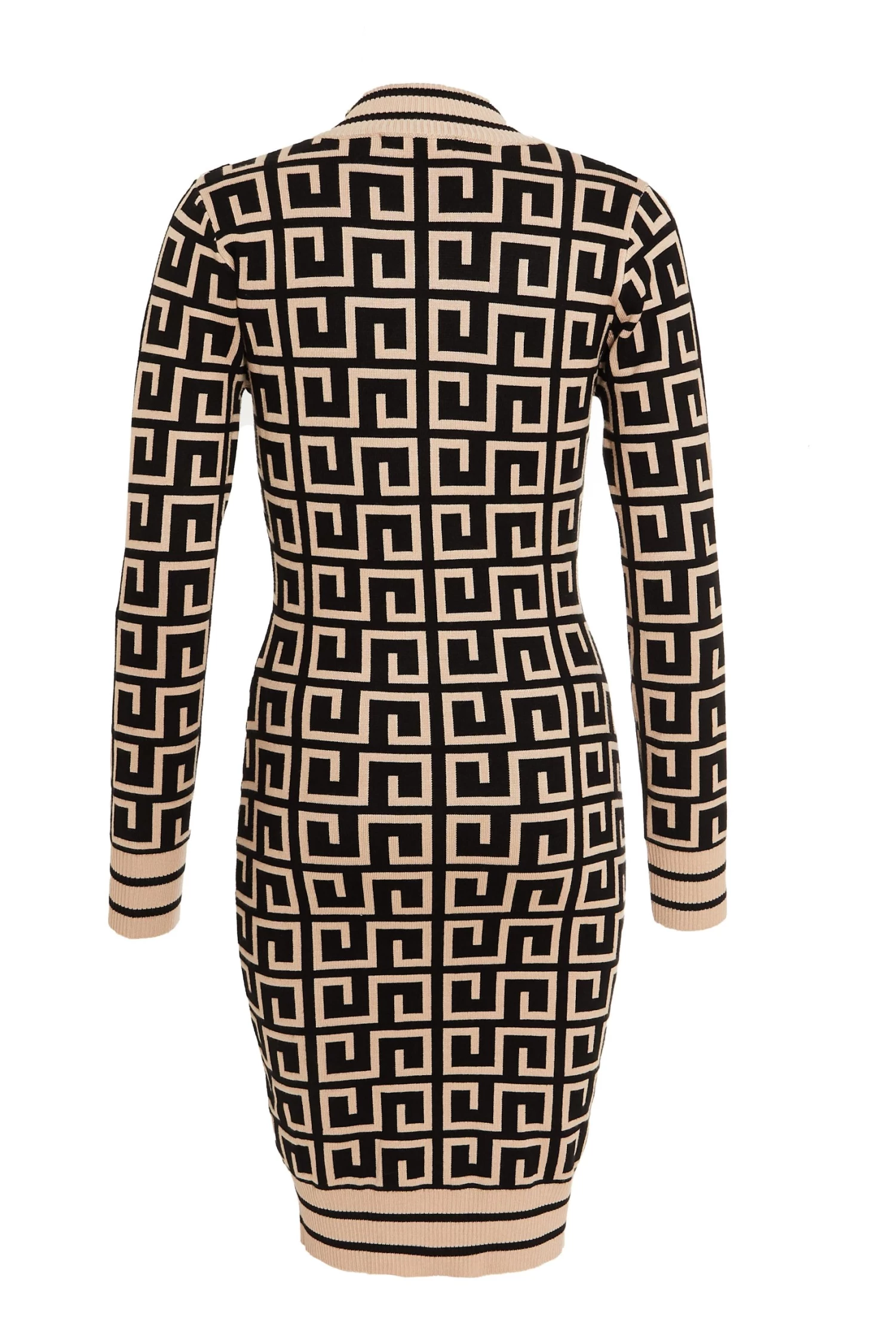 Stone Geometric Mini Jumper Dress - Image 5