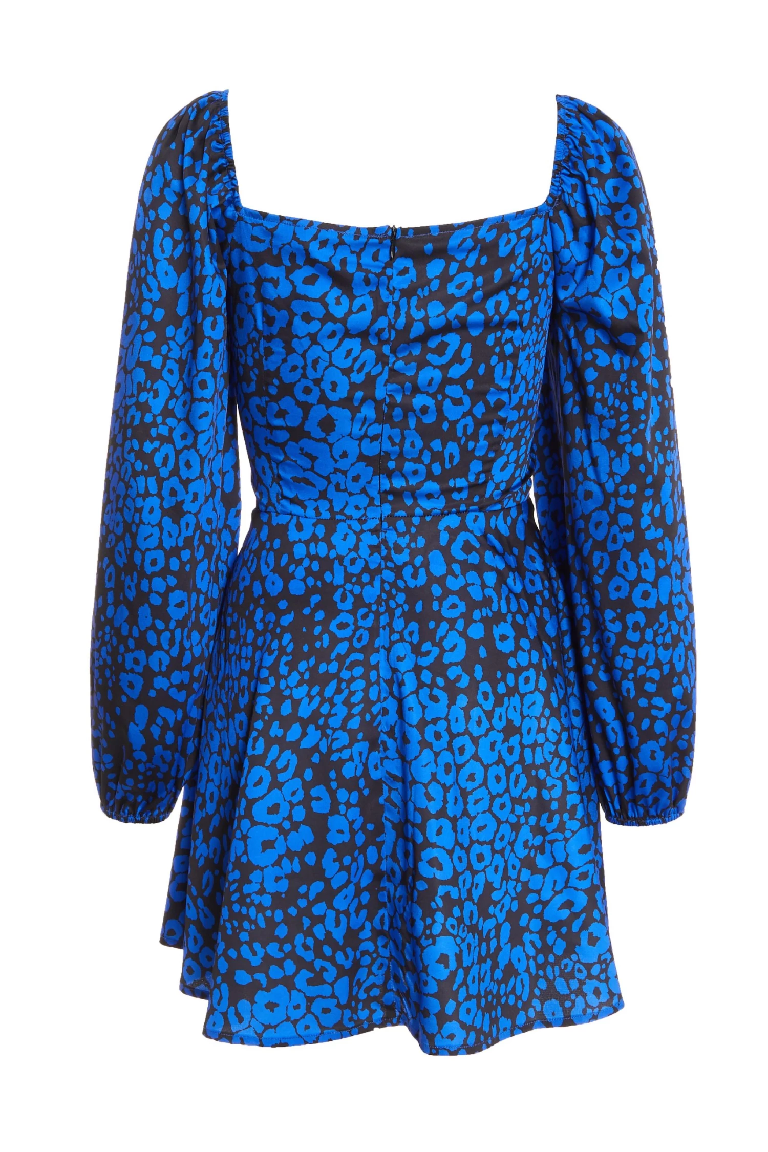 Petite Royal Blue Animal Print Mini Dress - Image 5