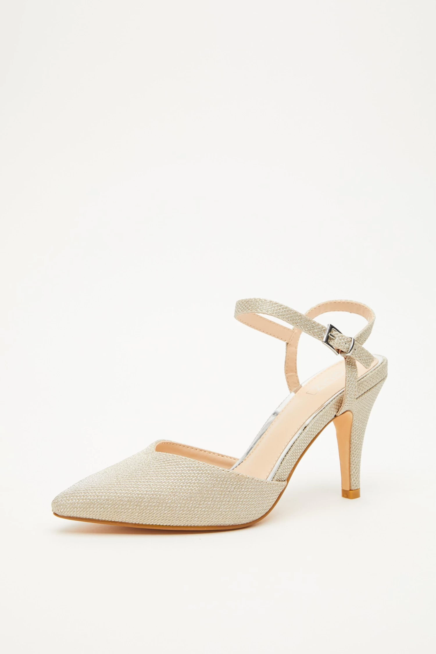 Gold Shimmer Court Heels - Image 3