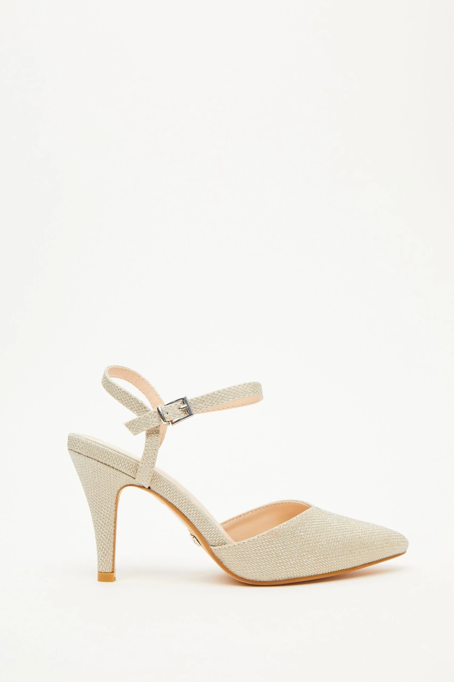 Gold Shimmer Court Heels - Image 2