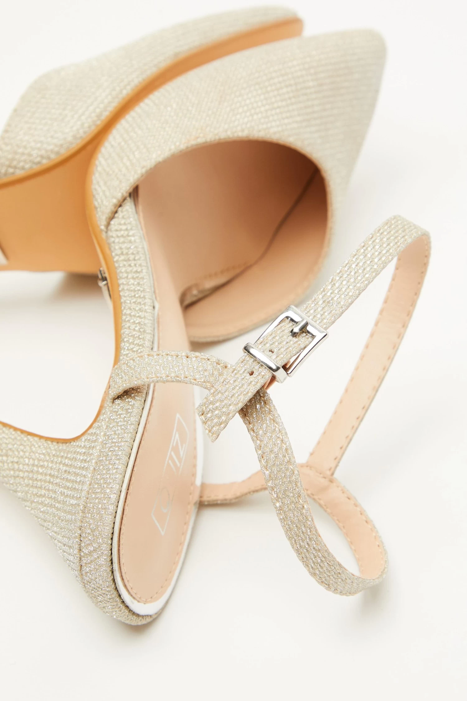Gold Shimmer Court Heels - Image 5