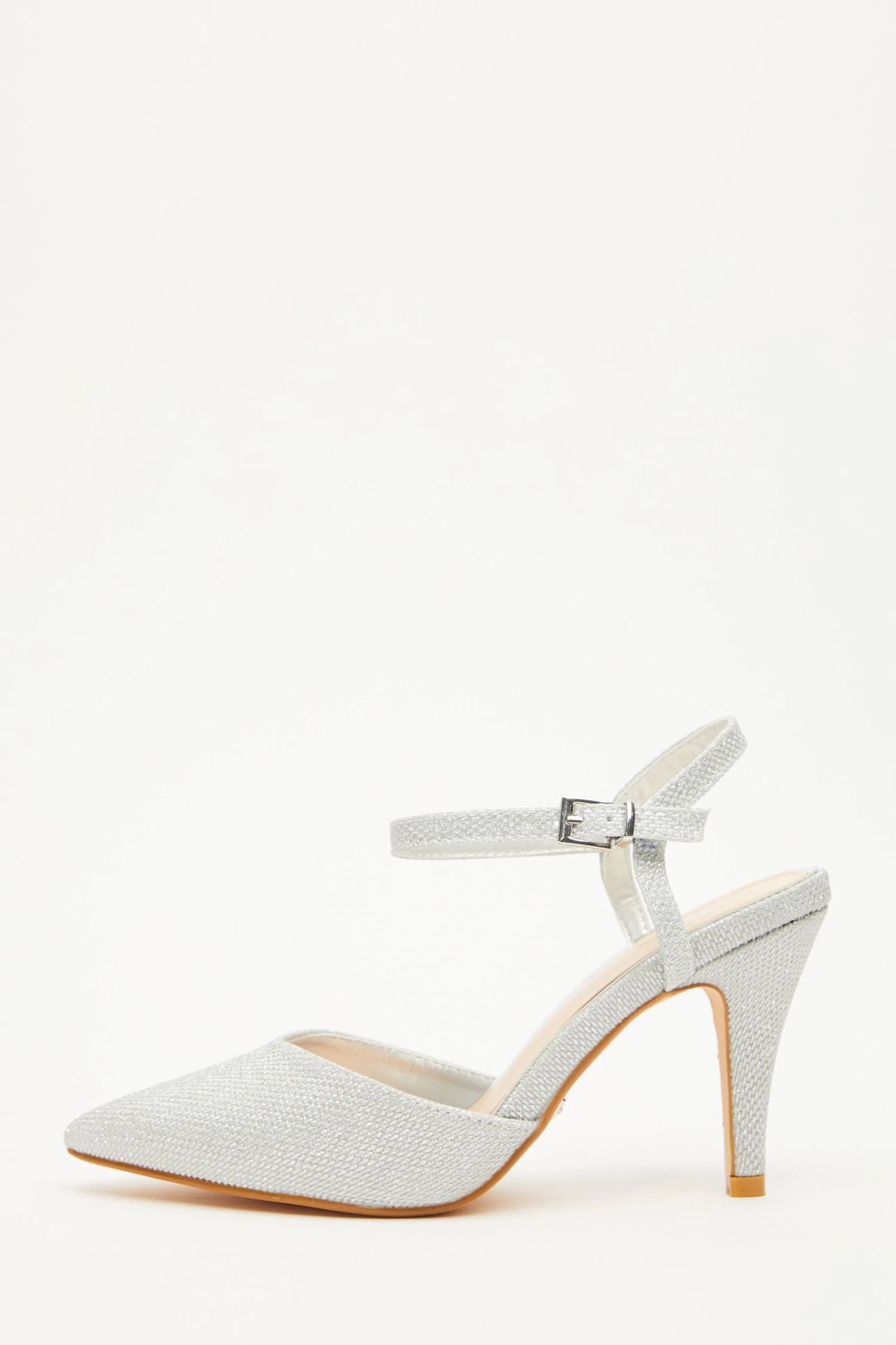 Silver Shimmer Court Heels