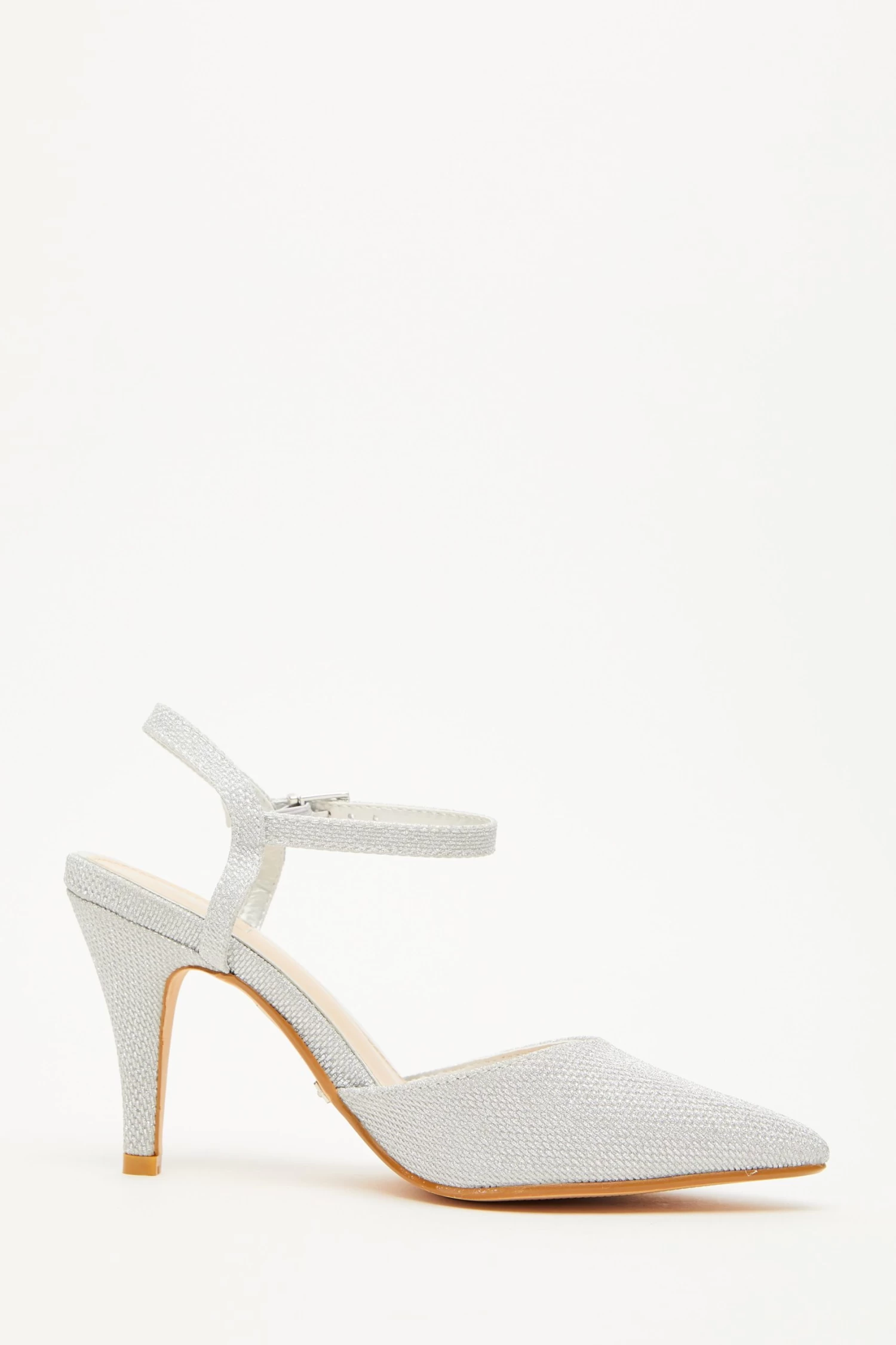Silver Shimmer Court Heels - Image 6