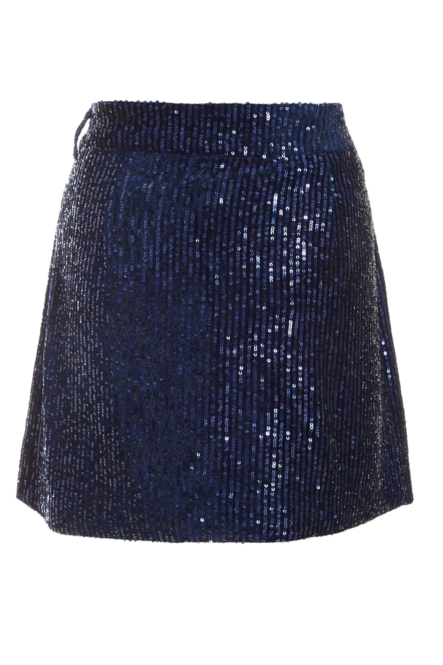 Navy Sequin Mini Skirt - Image 5