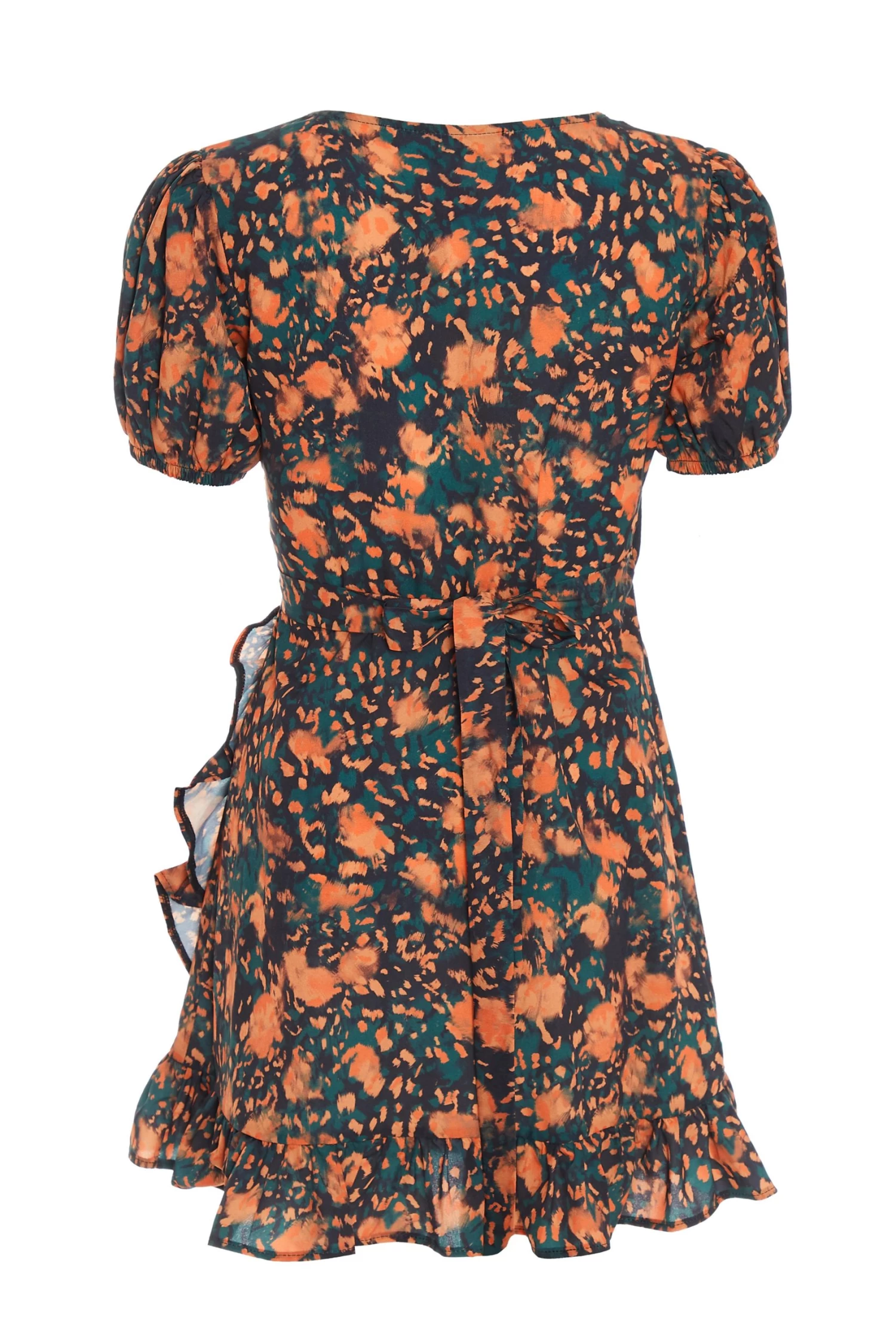 Petite Multicoloured Animal Print Wrap Midi Dress - Image 5