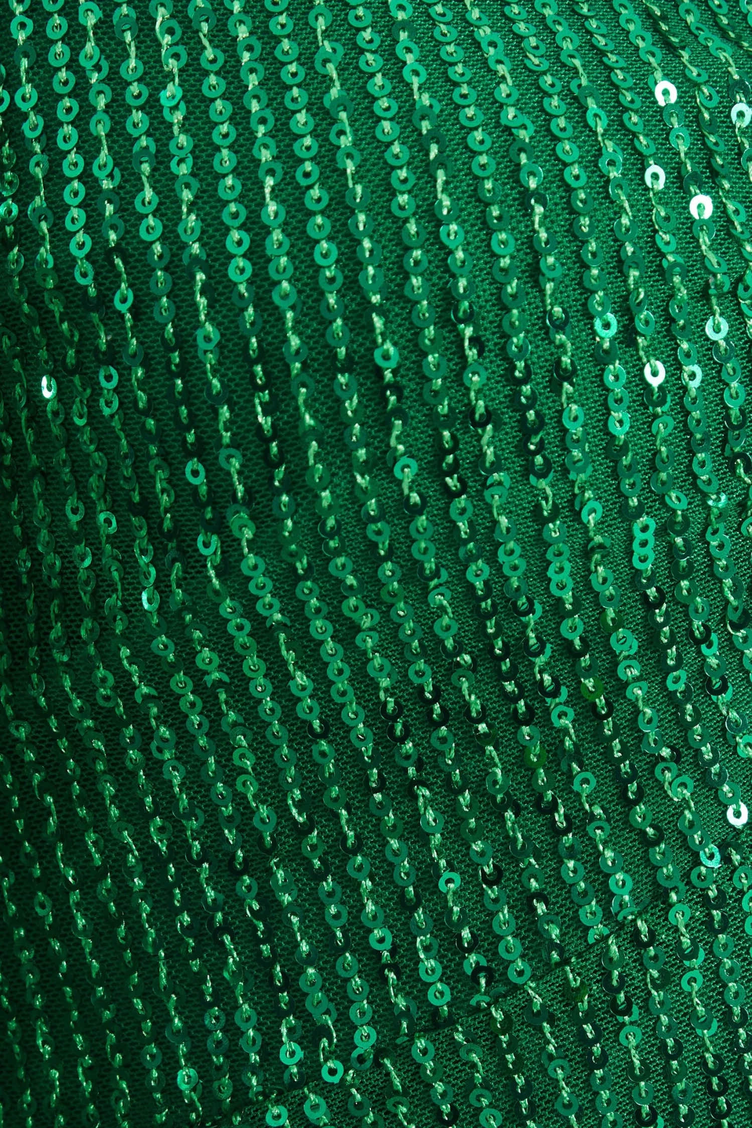 Green Sequin Cut Out Crop Top - Image 6