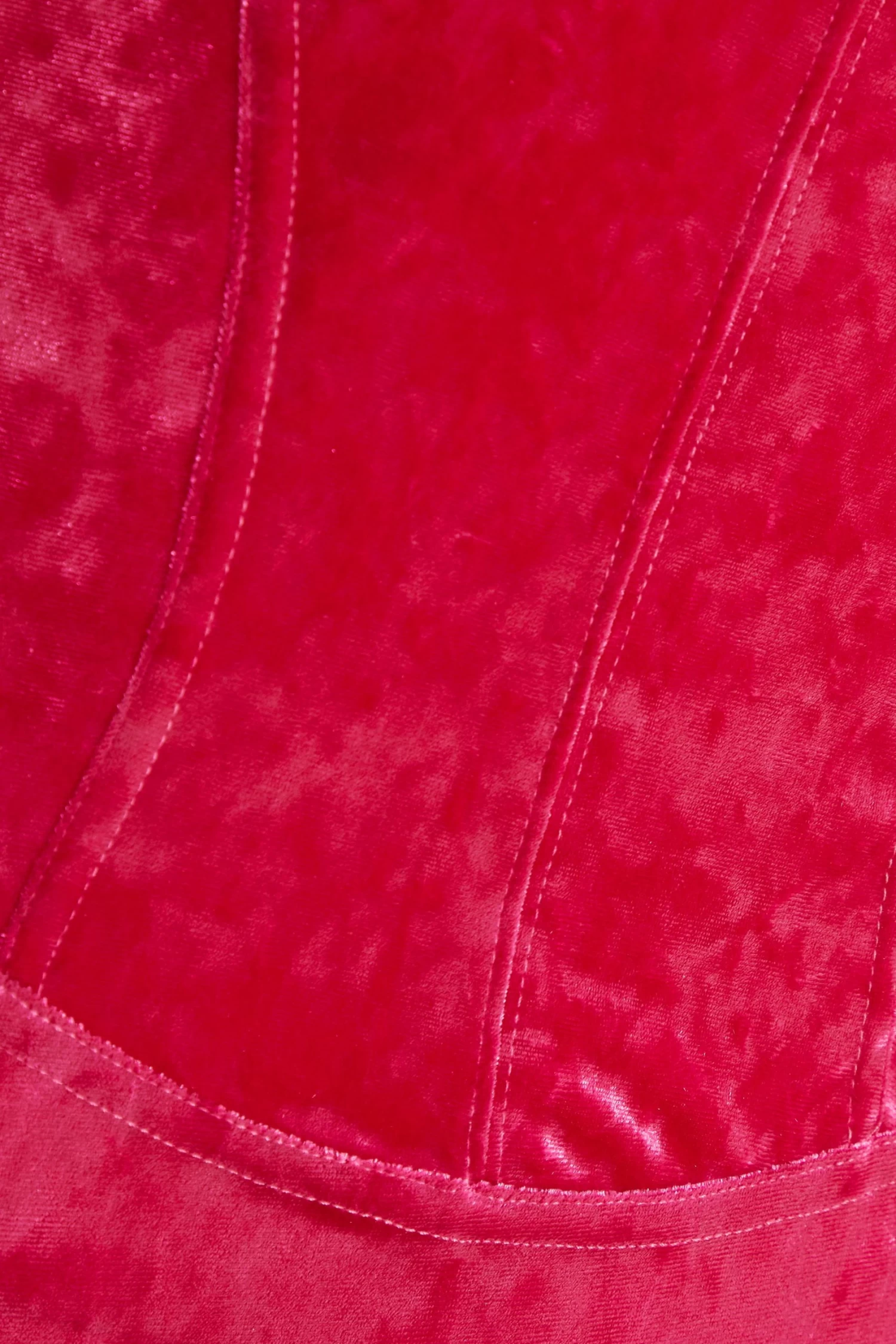 Pink Velvet Bodycon Mini Dress - Image 6