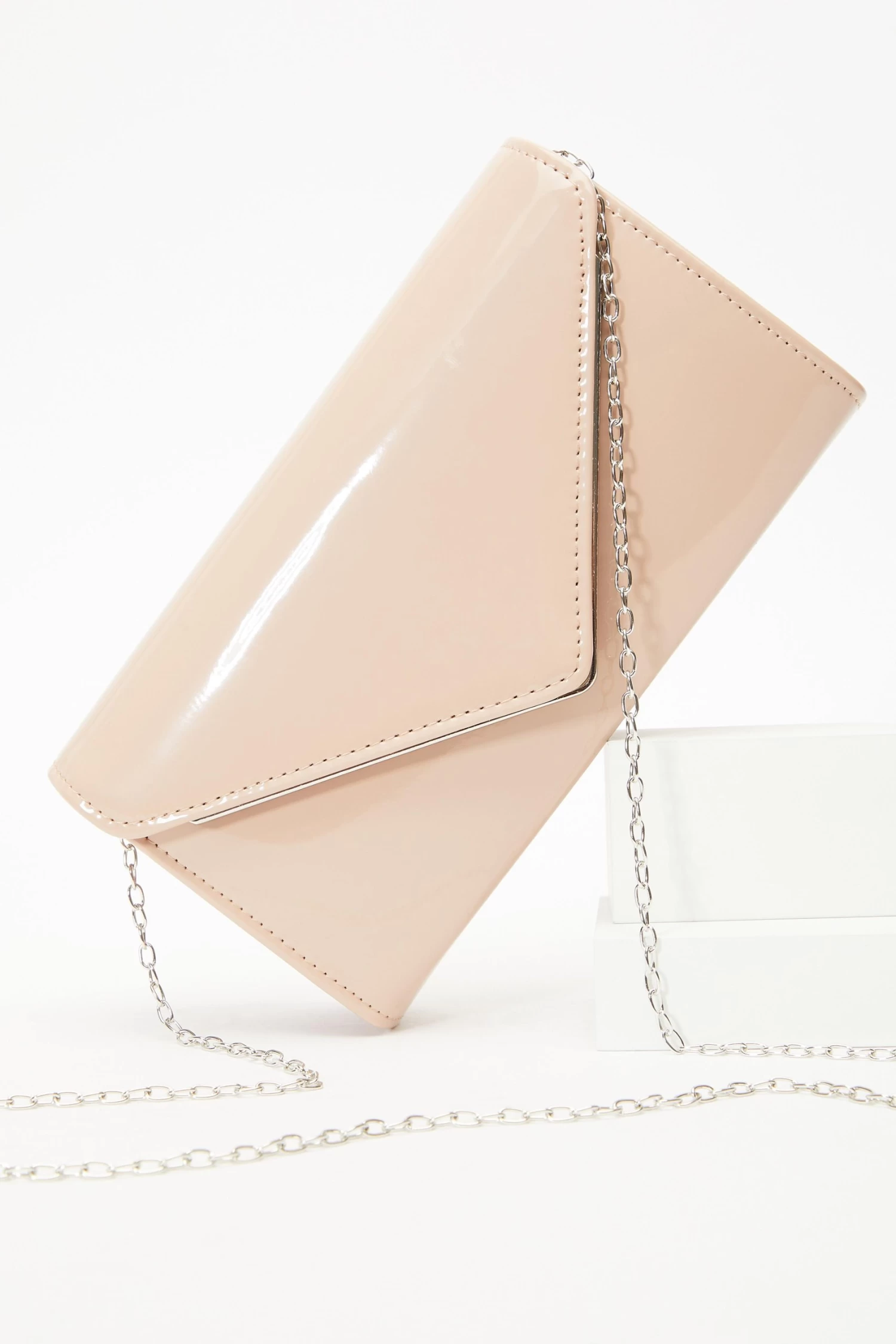 Nude Envelope Clutch Bag - Image 3