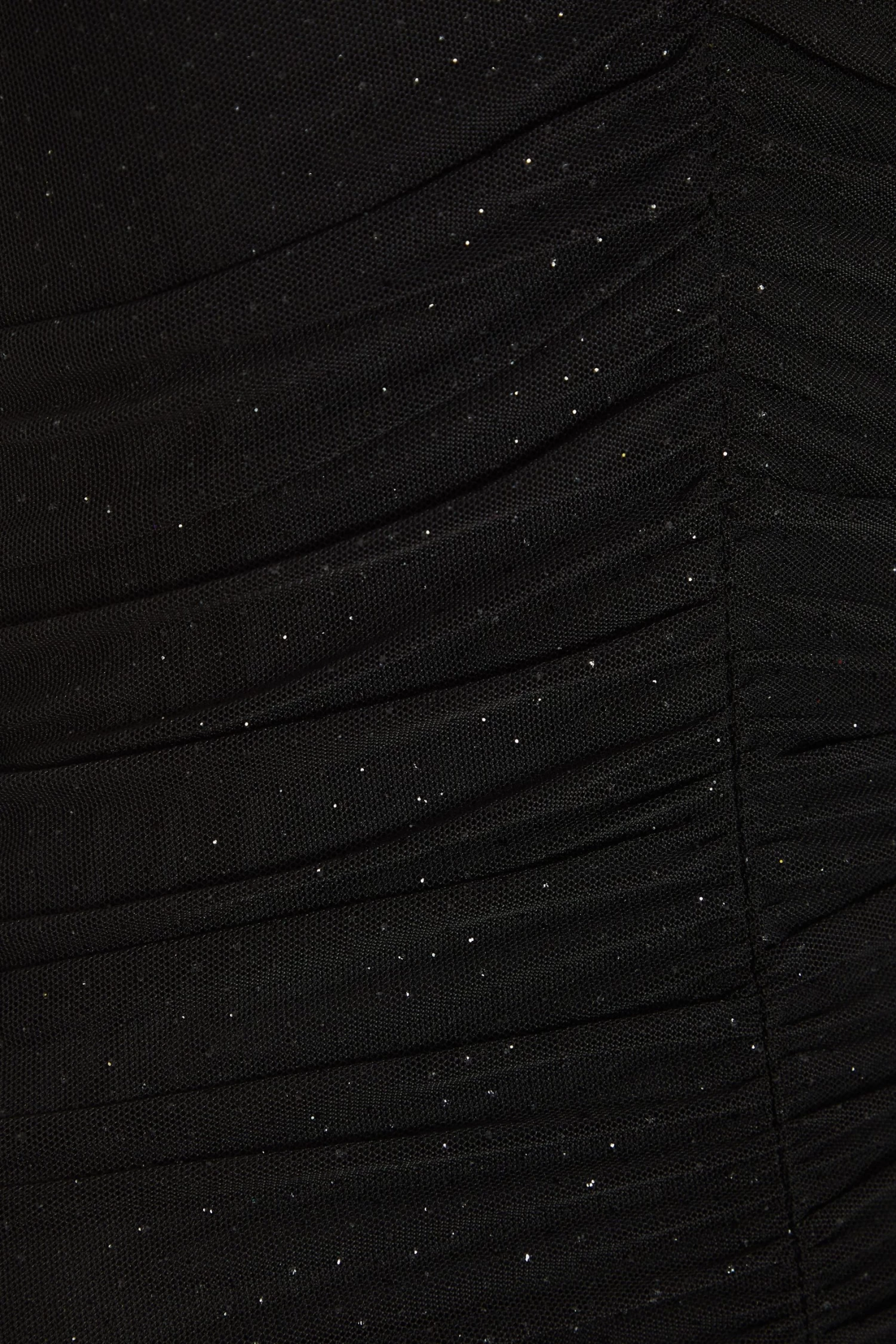 Black Glitter Ruched Bodycon Mini Dress - Image 6