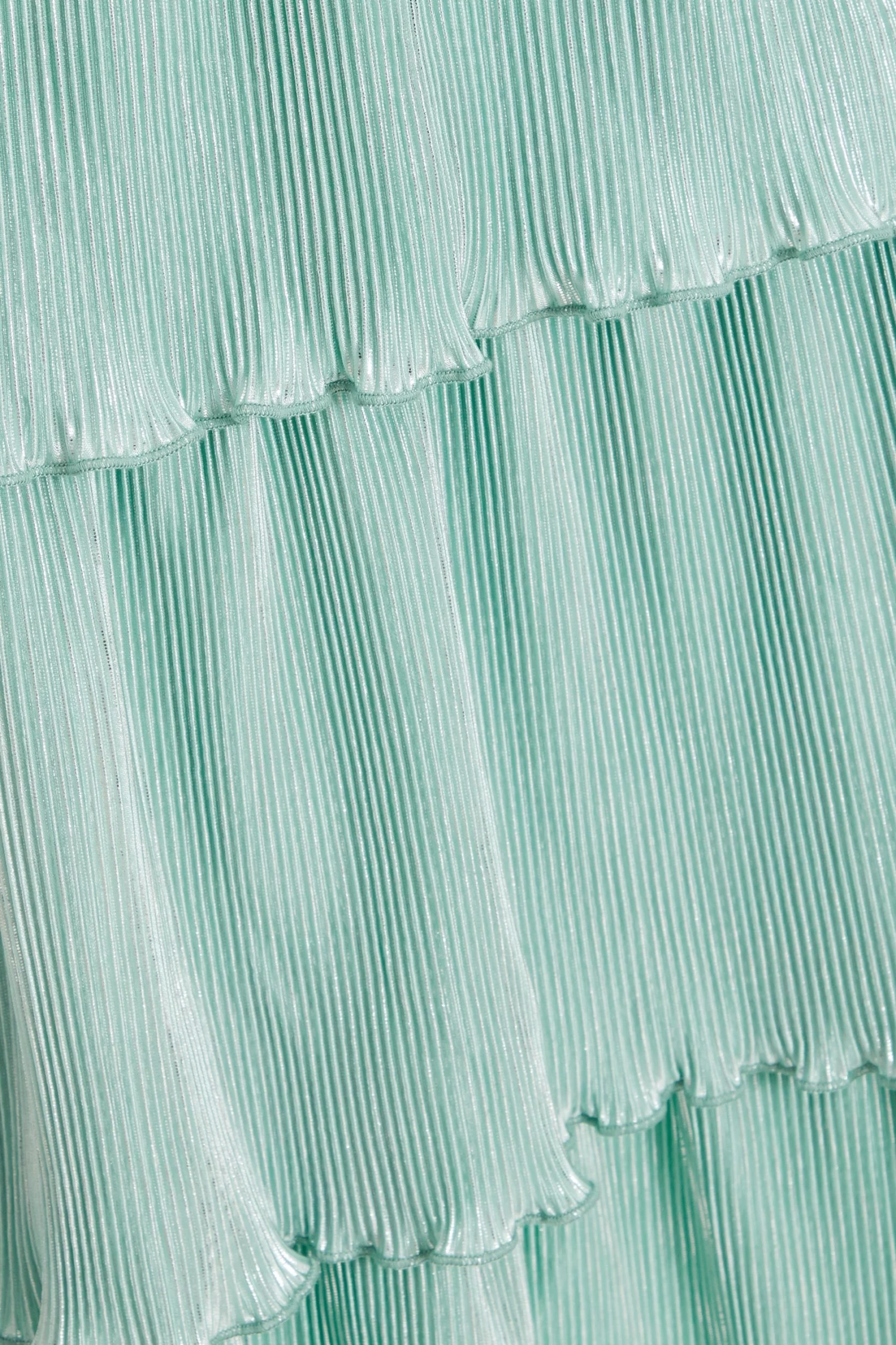 Mint Plisse Tiered Midi Dress - Image 6