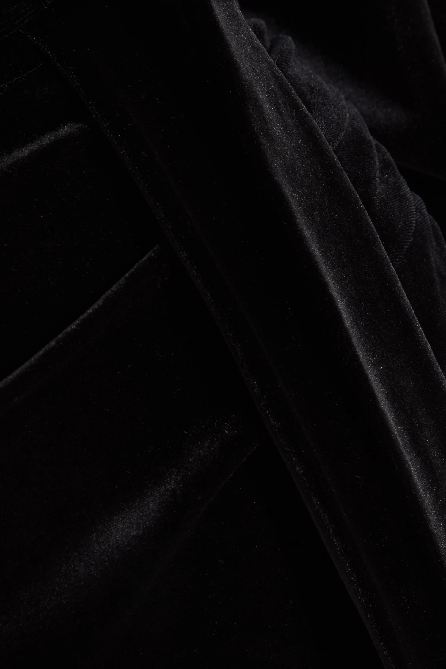 Black Velvet Wrap Maxi Dress - Image 6