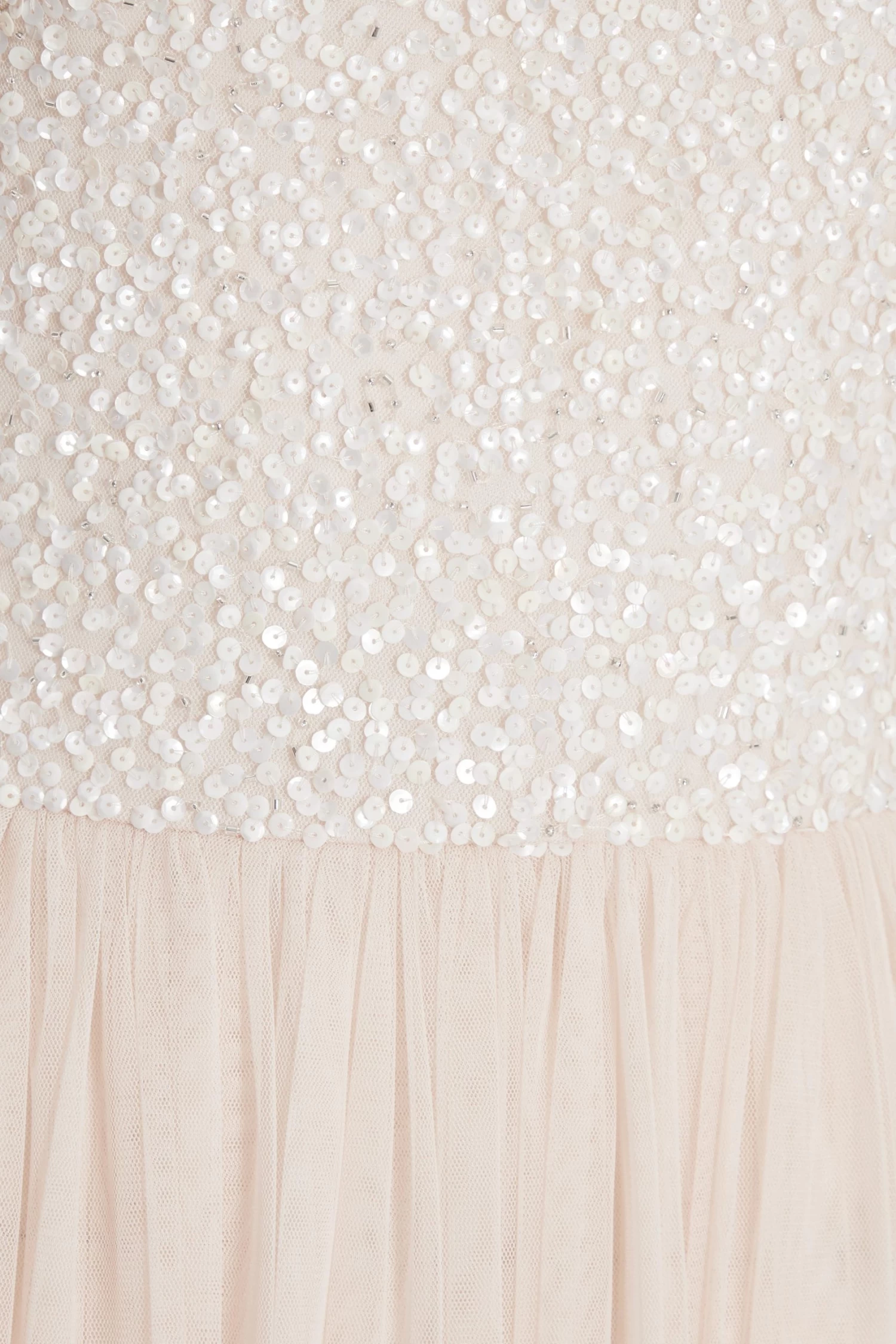 Champagne Sequin One Shoulder Maxi Dress - Image 6