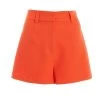 Orange High Waist Tailored Shorts