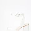 Bridal White Satin Twist Block Heeled Sandals
