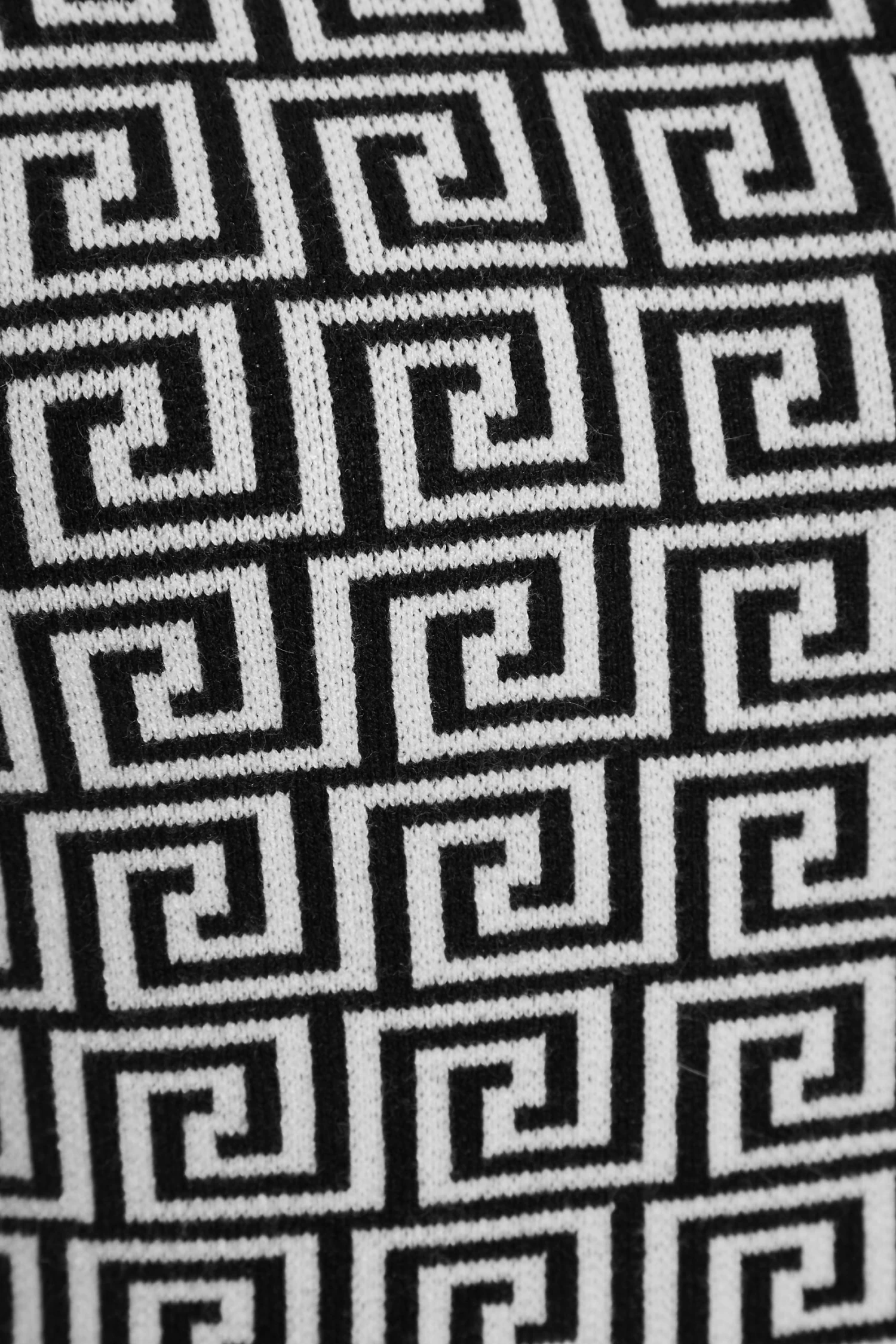 White Geometric Mini Jumper Dress - Image 6