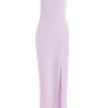 Lilac Halter Neck Diamante Maxi Dress