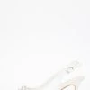 Bridal White Satin Brooch Court Low Heels