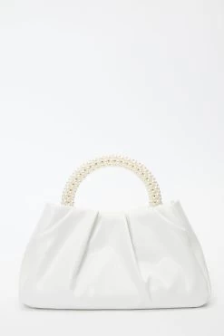 White Pearl Handle Bag