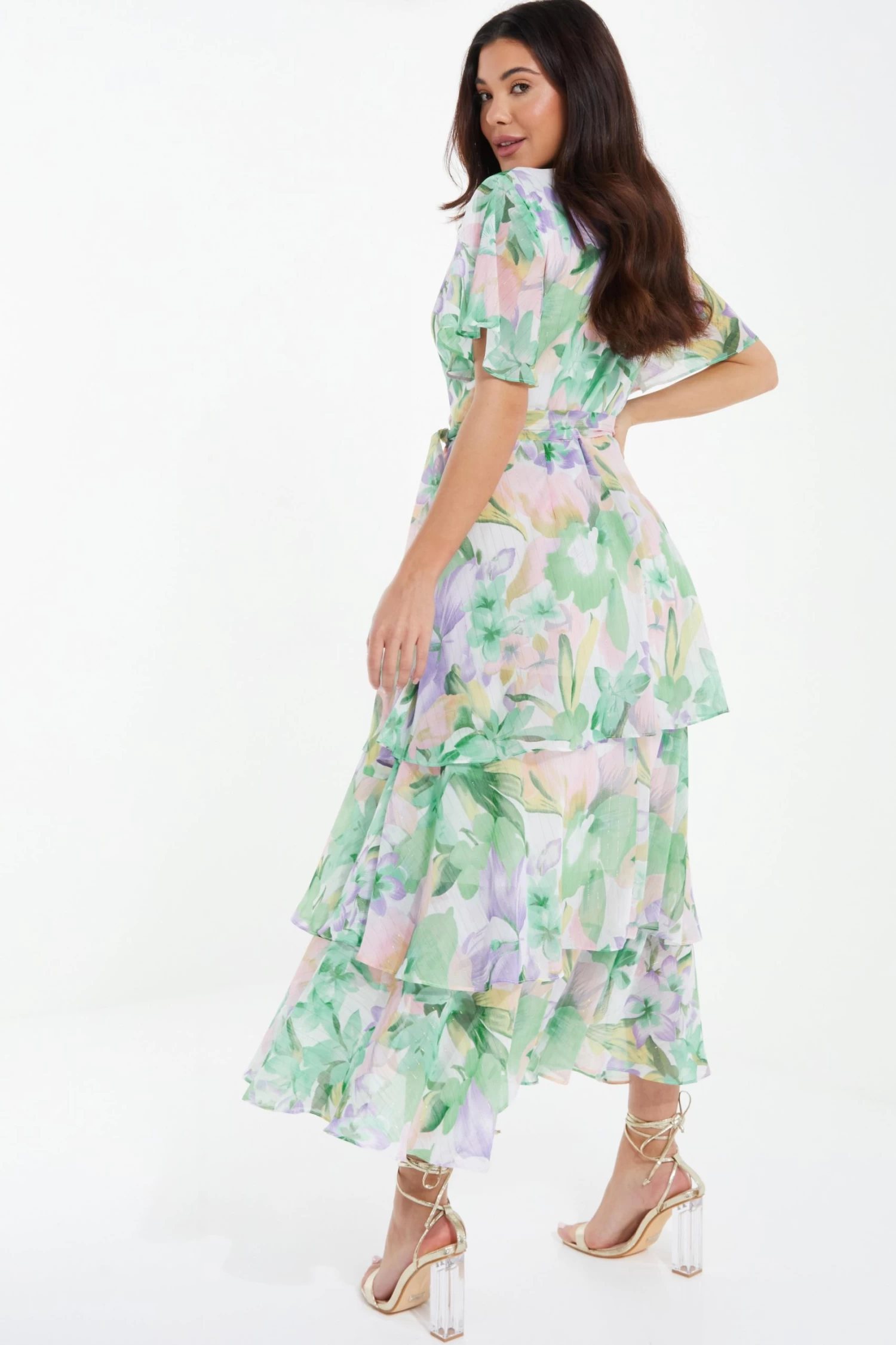 Multicoloured Tropical Print Midaxi Dress - Image 3