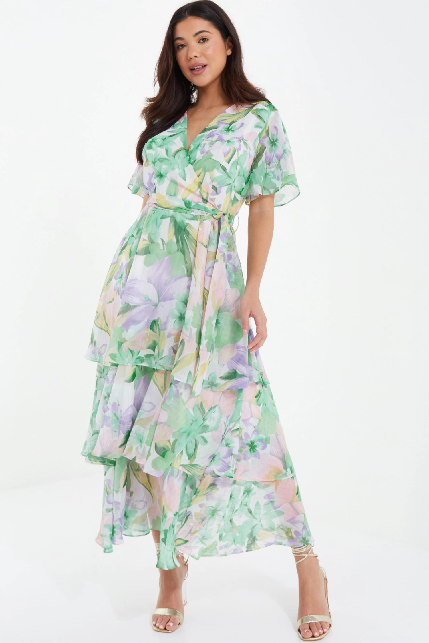 Multicoloured Tropical Print Midaxi Dress - Image 2